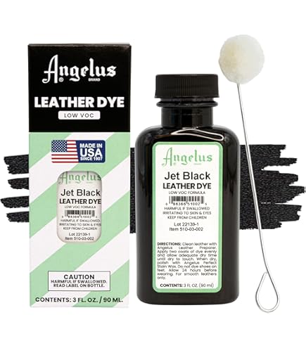 Amazon | 【ジェットブラック】アンジェラスペイントレザーダイ 90ml